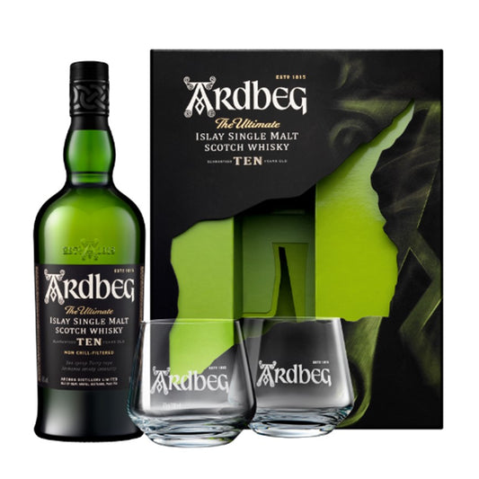 Ardbeg Ten Years Old [Gift Set with two tumblers]