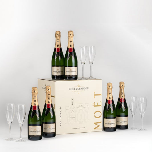 Moët & Chandon Impérial Party Set - Bundle of 6 bottles and 6 glasses